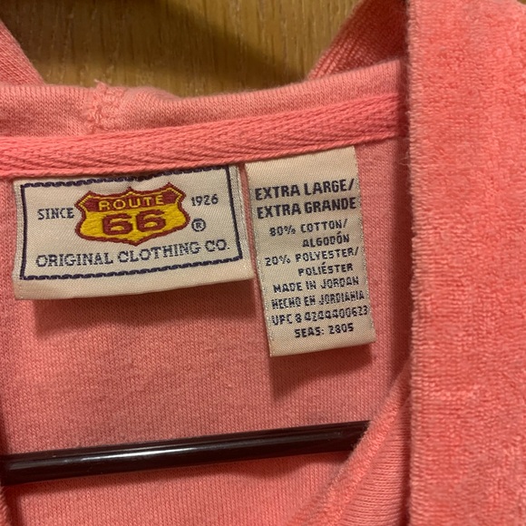 Coral Hoodie with striped waist and wrists XL - Picture 3 of 3